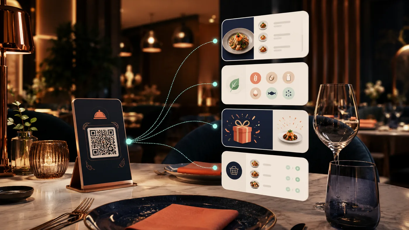 Menüde QR ile Sipariş ve Bilgi Akışı