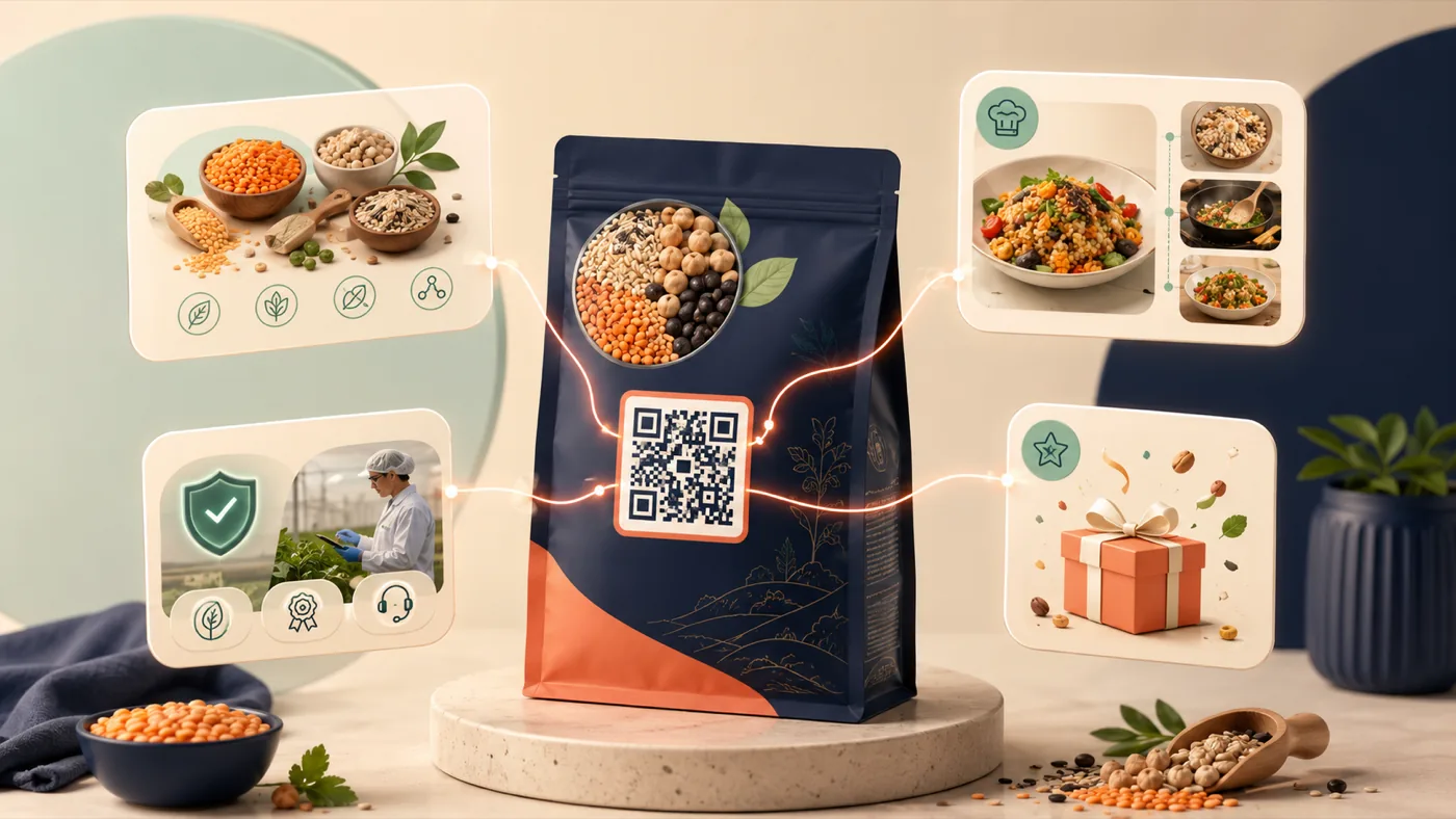 Yiyecek Ambalajında İçerik ve Güven QR Akışı